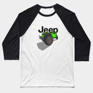 Jeep Design - Green Baseball T-Shirt